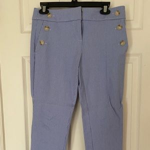 Blue and white pants